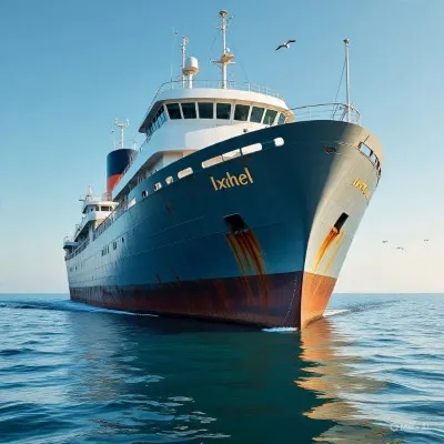 Fotografía de un barco en el mar que requiere pintura para barcos de los expertos de QUÍMICA POMIQ.