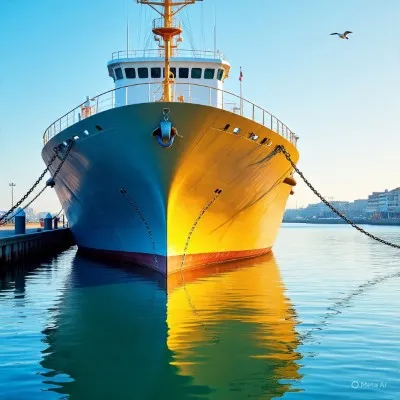 Fotografía de un barco que fue pintado con pintura para barcos de QUÍMICA POMIQ en el muelle.
